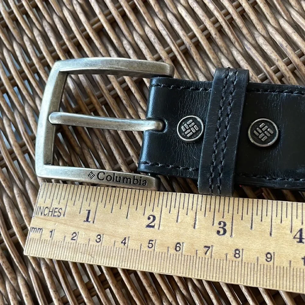 Mens Columbia Black Leather Belt - 34